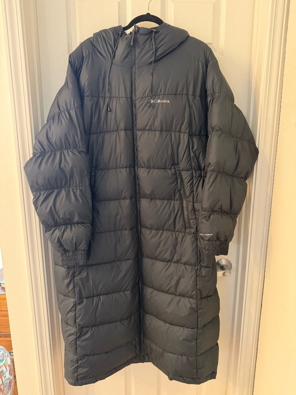 Columbia Women's Long Jacket Black Size 2X Insulated Down Winter Coat EUC